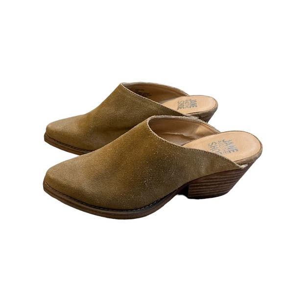 Jane and the Shoe Karissa Tan Suede Mule, Sz 6 - Picture 3 of 14